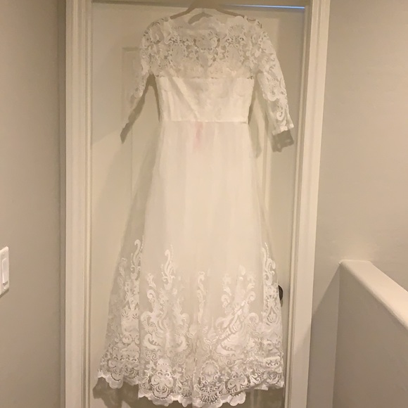 Lace Wedding Dress Size 2 - Picture 3 of 7